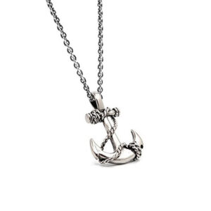 Collar De Ancla Plateado