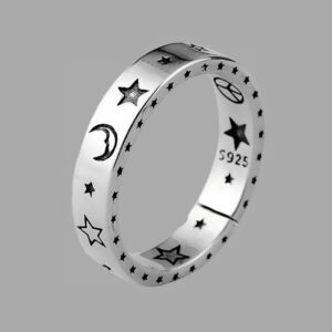 Anillo Vintage Luna Y Estrella - S925