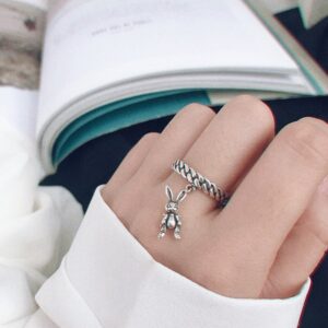 Anillo Vintage Conejo Mujer - S925