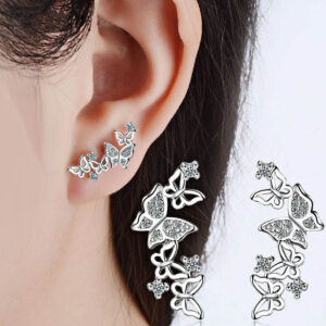 Aretes Mujer De Mariposas - S925