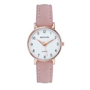 Reloj Mujer De Cuero Rosado