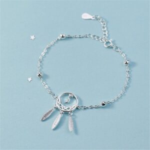Pulsera De Pluma Y Borla - S925