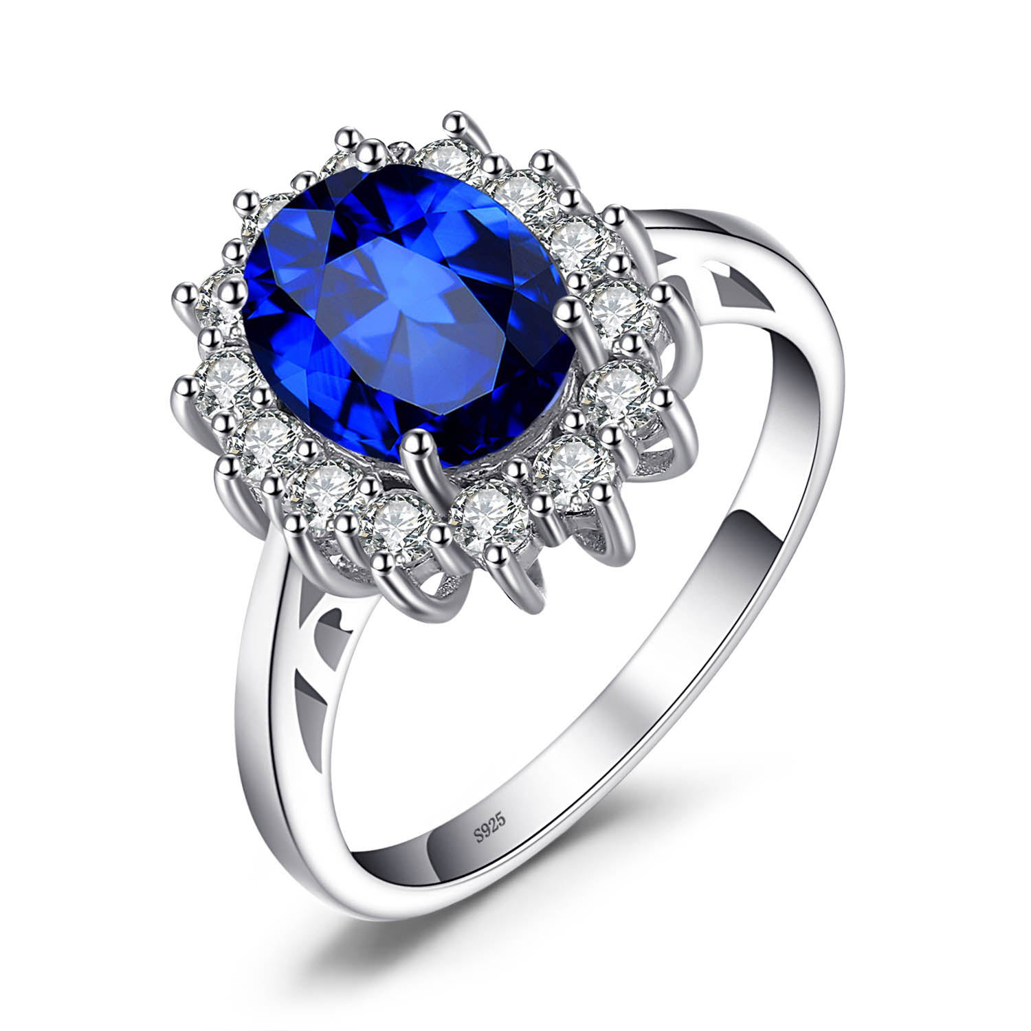 Anillo Blue Oval - Plata Esterlina