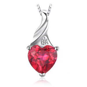 Collar Ruby Heart Grace - Plata Esterlina