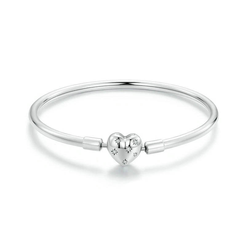 Brazalete Stellar Heart - Plata Esterlina