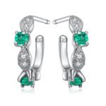 Aretes Green Aura - Plata Esterlina