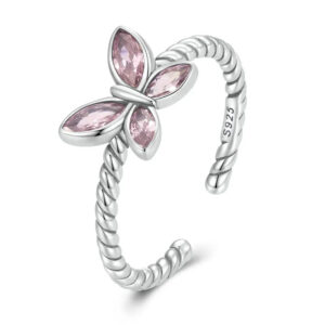 Anillo Pink Flutter - Plata Esterlina