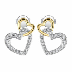 Aretes Dual Heard - Plata Esterlina