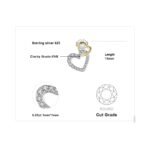 Aretes Dual Heard - Plata Esterlina