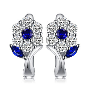 Aretes Blue Blossom - Plata Esterlina