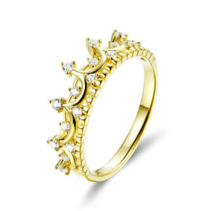 Anillo Golden Crown - Chapa De Oro 18k