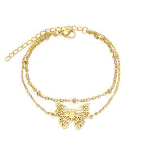 Pulsera De Mariposa Dorada