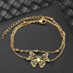 Pulsera De Mariposa Dorada