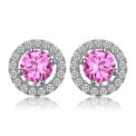 Aretes Rose Glow - Plata Esterlina