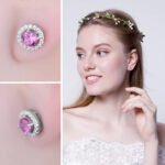 Aretes Rose Glow - Plata Esterlina