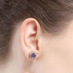 Aretes Purple Luxe - Plata Esterlina