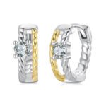 Aretes Twin Luxe - Plata Esterlina