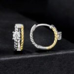 Aretes Twin Luxe - Plata Esterlina