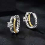 Aretes Twin Luxe - Plata Esterlina