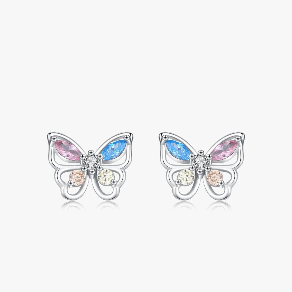 Aretes Butterfly Glow – Plata Esterlina