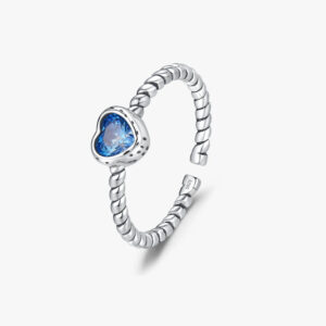 Anillo De Corazón Vintage - Plata Esterlina