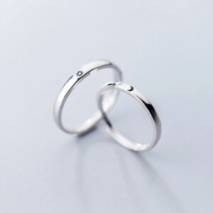Anillos De Pareja Matrimonio - Plata Esterlina
