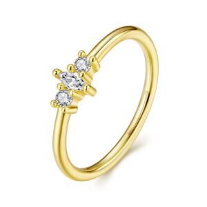 Anillo De Compromiso - Plata Esterlina y Chapa De Oro