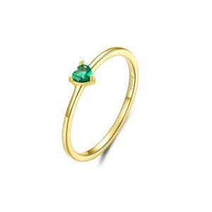 Anillo De Compromiso - Plata Esterlina y Chapa De Oro