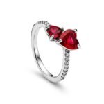 Anillo Twin Hearts – Plata Esterlina
