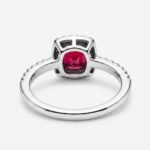 Anillo Ruby Halo – Plata Esterlina