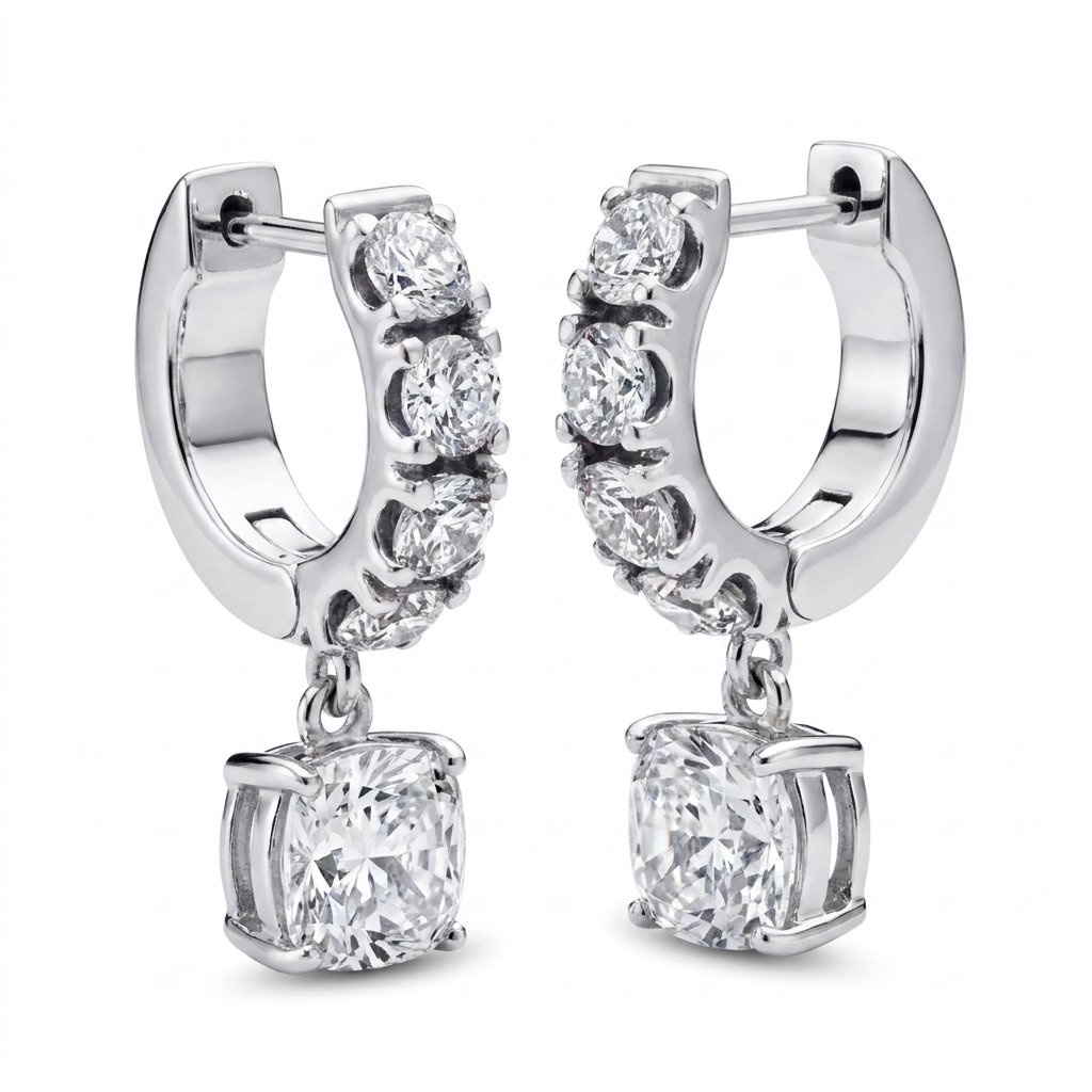Aretes Lucienne Drop – Plata Esterlina - Detalle