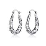 Aretes Vintage Loop - Plata Esterlina