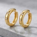 Aretes Stellar Hoop - Chapa De Oro 18k