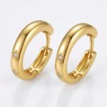 Aretes Stellar Hoop - Chapa De Oro 18k