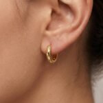 Aretes Stellar Hoop - Chapa De Oro 18k