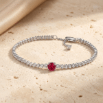 Pulsera Ruby Line - Plata Esterlina